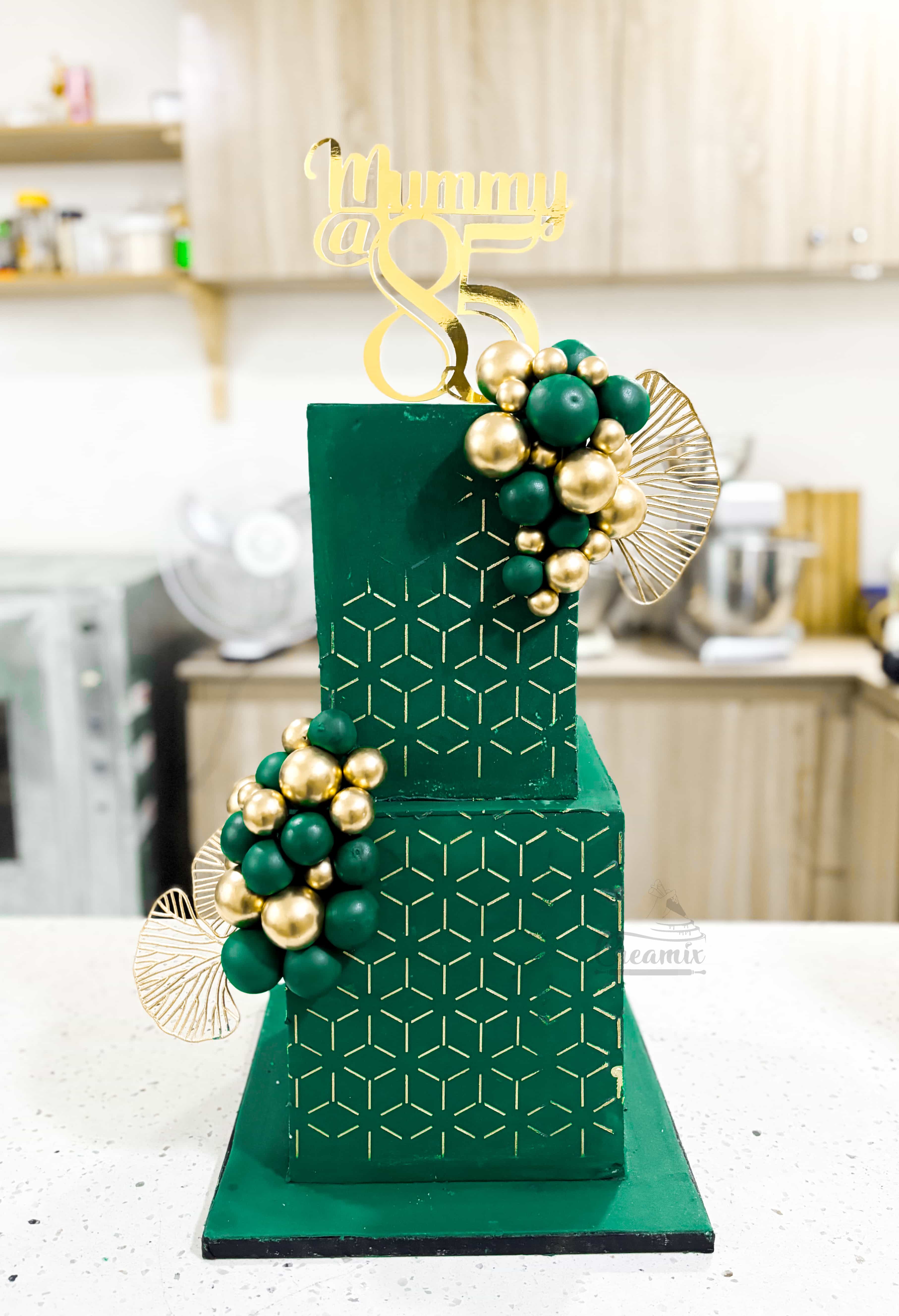 EMERALD Tiered Square Cake