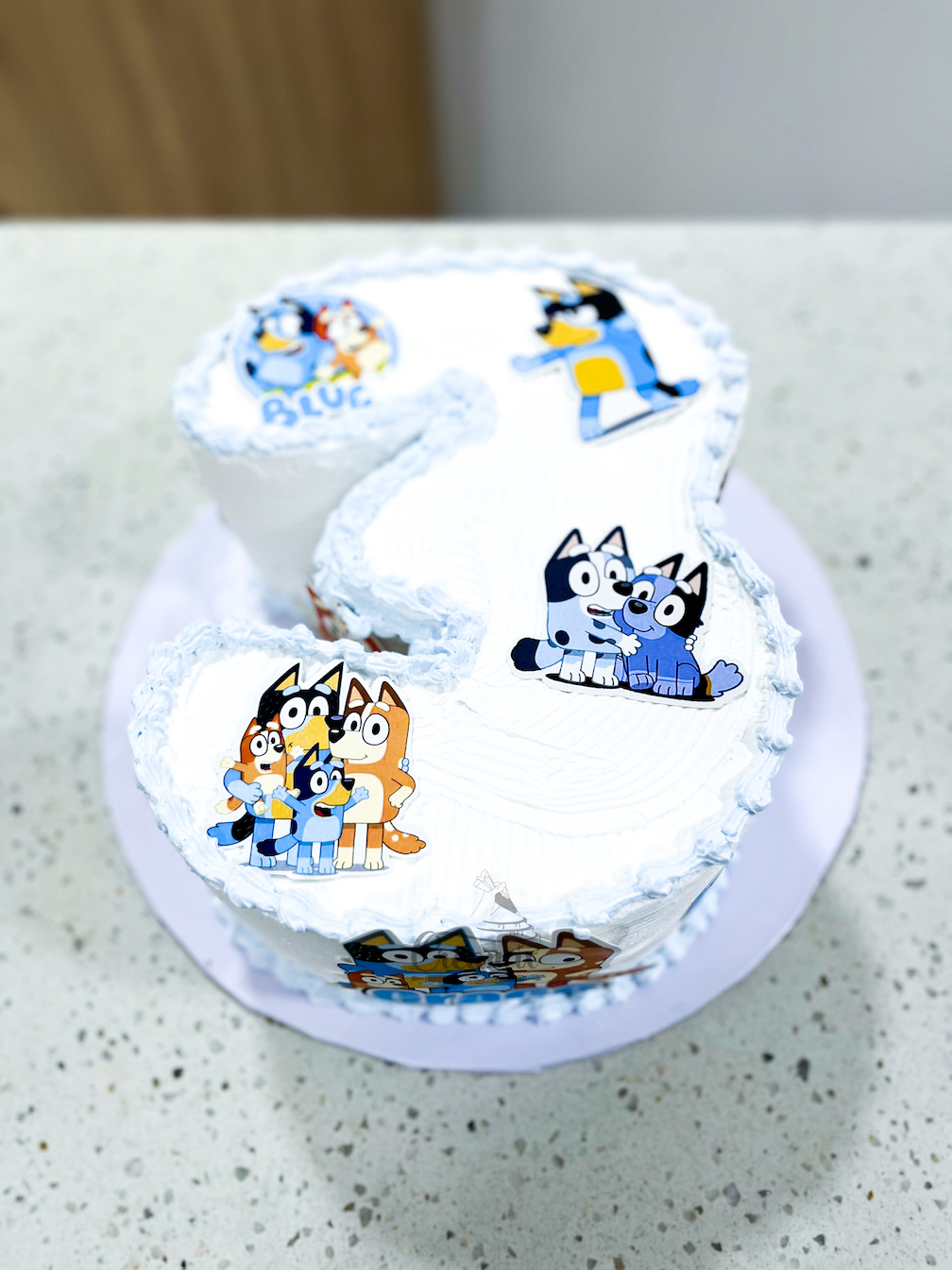 12 inch Number Cake In Whipped Cream - Available in Vanilla, Red Velvet, Chocolate, etc.