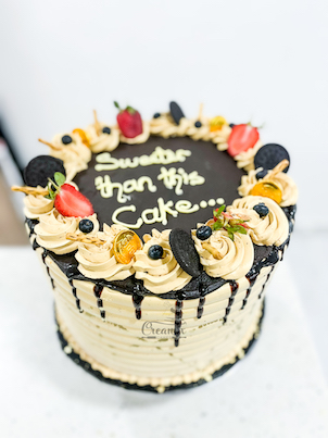 10 inch Chocolate Whipped Cream Cake - Available in Vanilla, Red Velvet, Chocolate, etc.