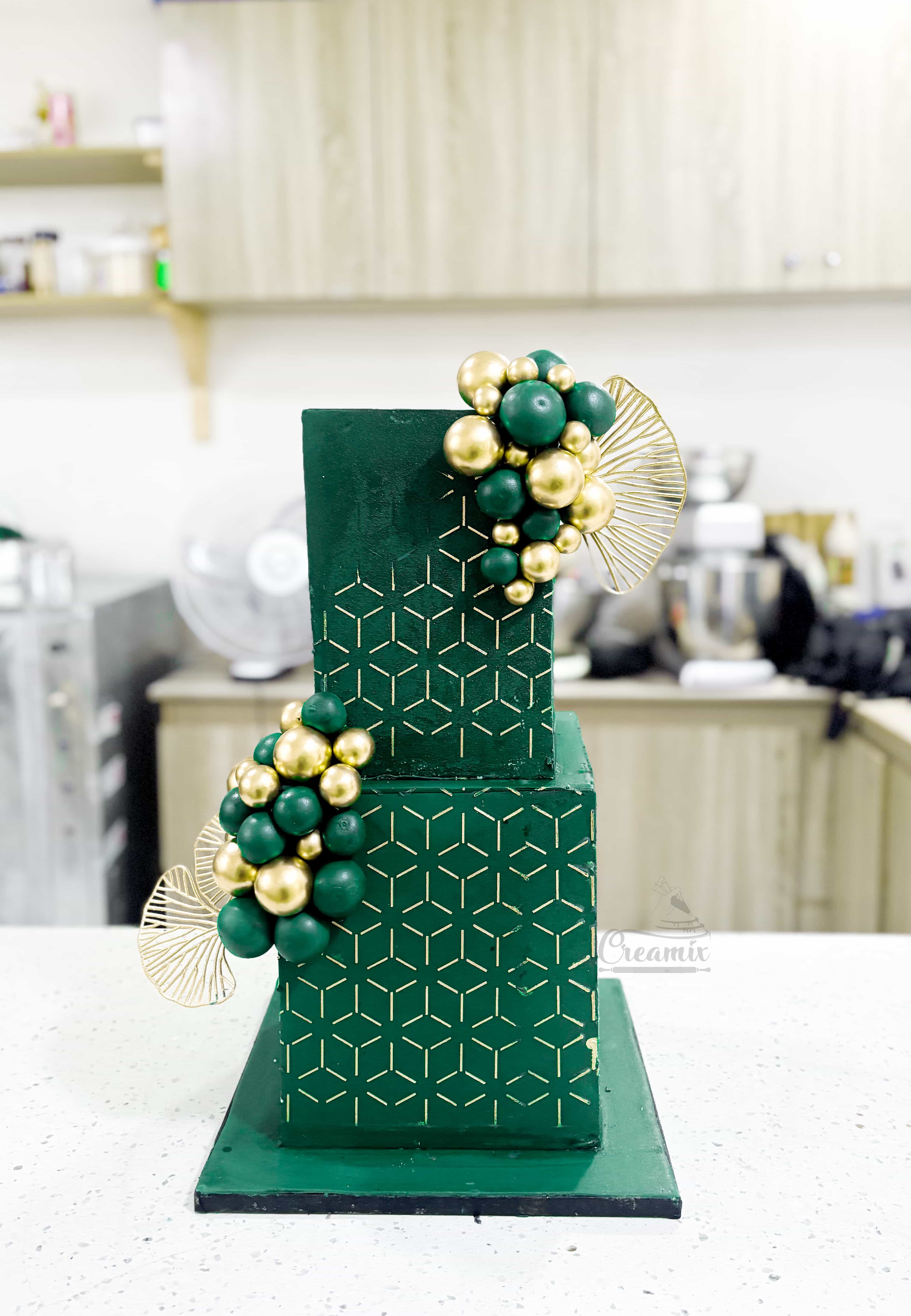 EMERALD Tiered Square Cake