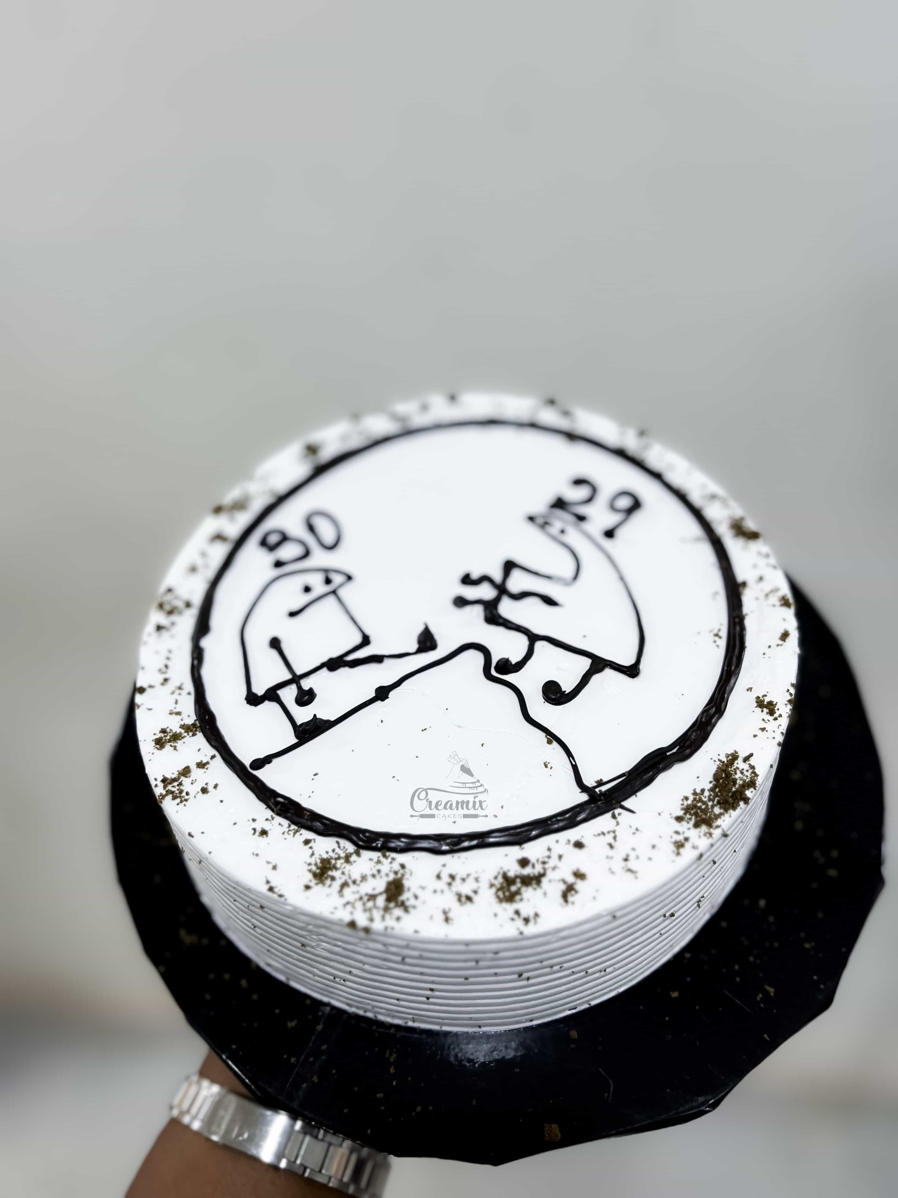 7 inch Whipped Cream Meme Cake - Available in Vanilla, Red Velvet, Chocolate, etc.